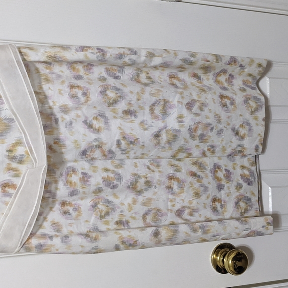 Ann Taylor Linen Blend White Print Dress Size 4 NWT - Picture 3 of 9